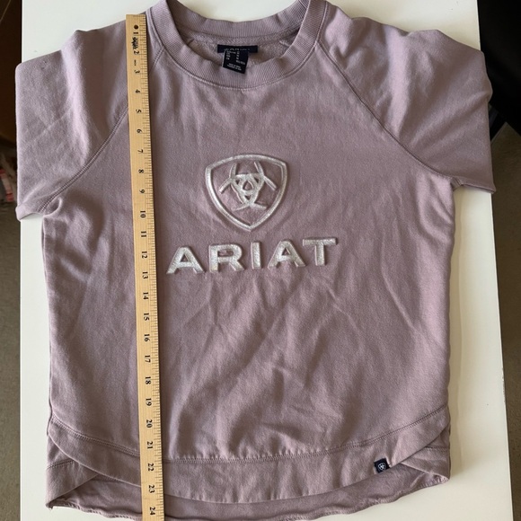 ARIAT Benecia Embossed Sweatshirt Quail Scalloped Hem Women’s size Small - Picture 11 of 11